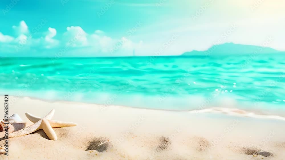 Beach palms and sea shells on the sand. Generative AI, Palm. Beach palms and sea shells on the sand. Generative AI, Palm.