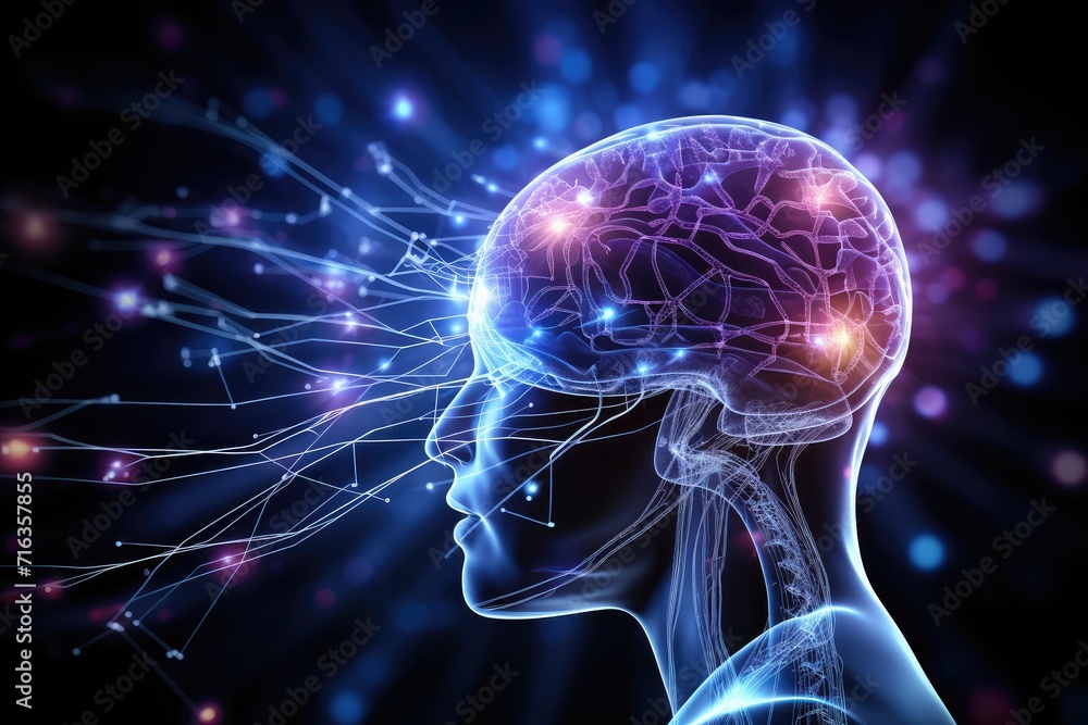 Neuronal learning, 3d neurons forge new connections, strengthening the brain's cognitive abilities, Neurons in the brain act as messengers, brain's neurons fire in synchrony, deep concentration focus Neuronal learning, 3d neurons forge new connections, strengthening the brain's cognitive abilities, Neurons in the brain act as messengers, brain's neurons fire in synchrony, deep concentration focus