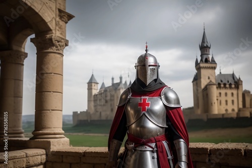 Templar Knight Medieval Castle / Buildings.  Generated AI © Michael