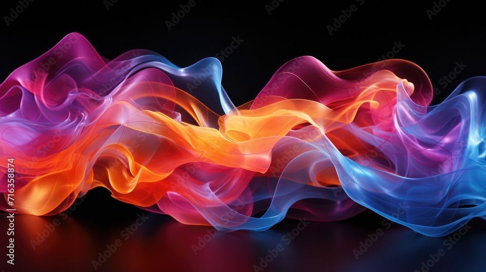 Obraz premium Ultra-Wide Neon Symphony Abstract Brilliance in Hyper Realistic Detail