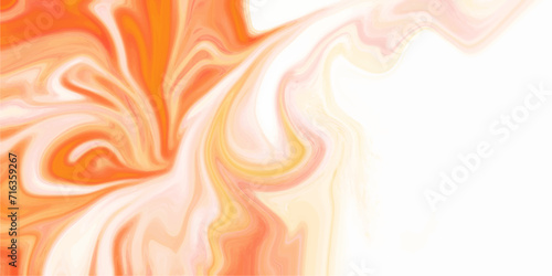 Abstract beautiful swirl liquid background. abstract orange background, Bright and shiny swirl liquid background. multicolored pattern for designer white paint mixing into Liquid marble wallpaper.