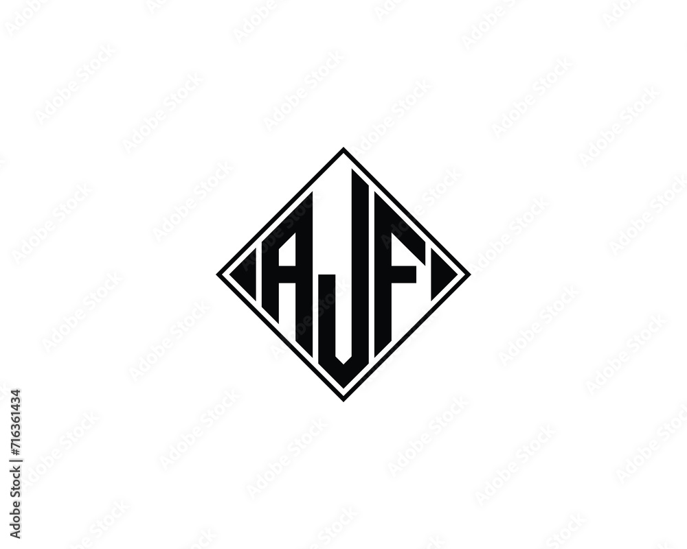 AJF Logo design vector template AJF Logo design vector template