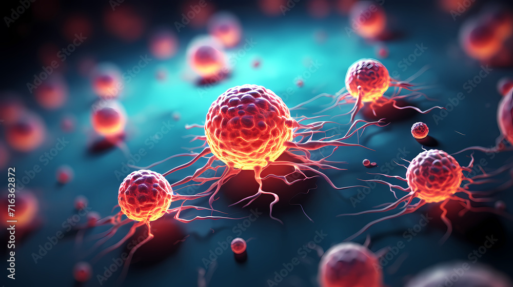 Virus cells abstract science concept, medical research background Virus cells abstract science concept, medical research background