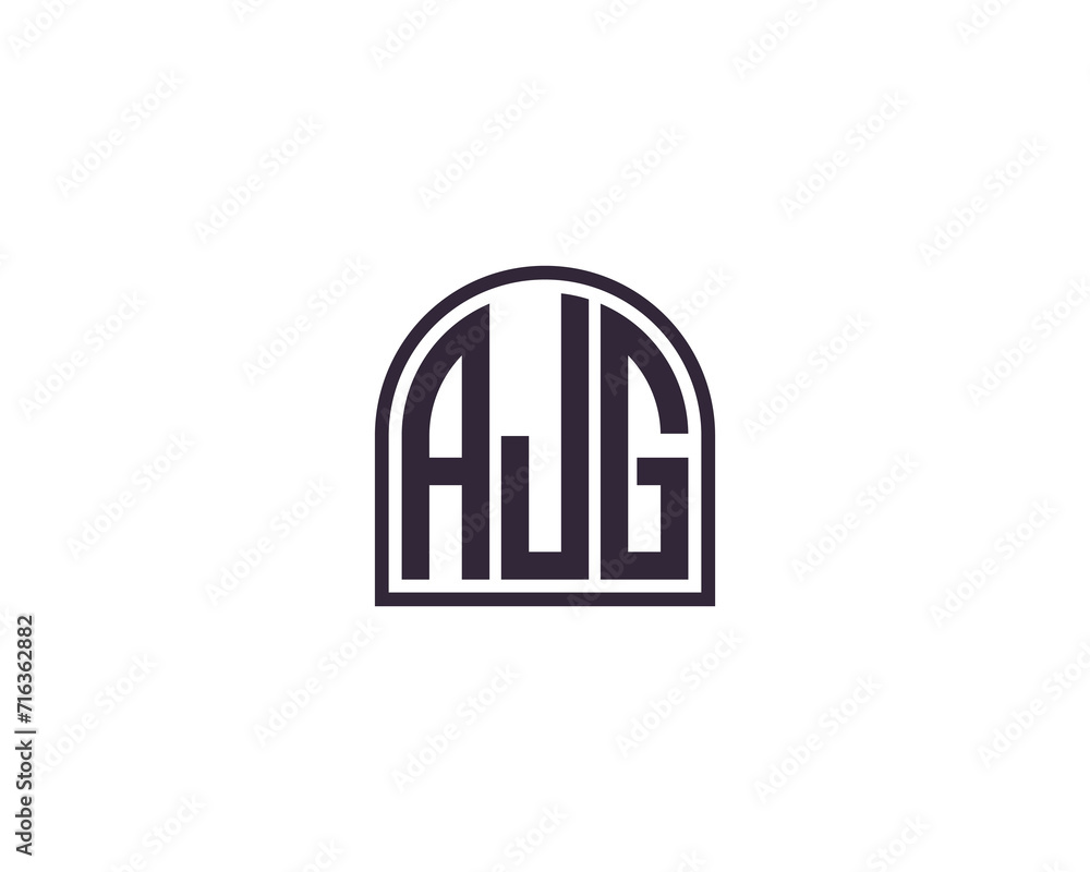 AJG logo design vector template