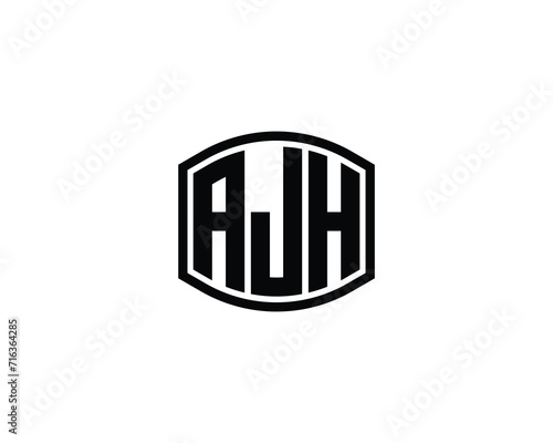 AJH logo design vector template