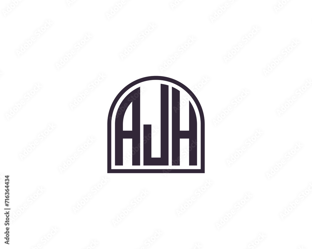 AJH logo design vector template AJH logo design vector template