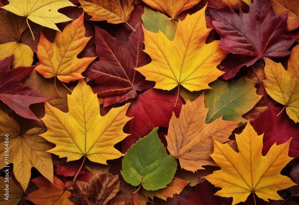 close-up of a collection of autumn leaves in various shades of red, orange, and yellow. close-up of a collection of autumn leaves in various shades of red, orange, and yellow.