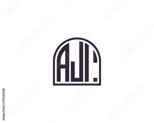 AJI logo design vector template