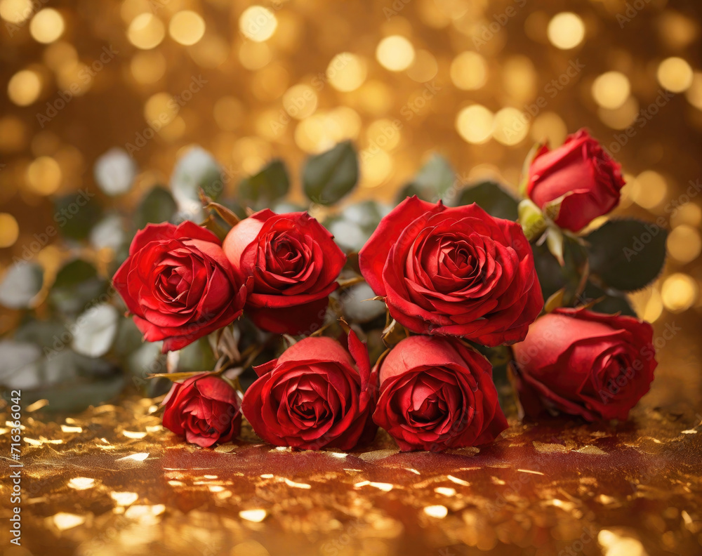 Red roses on bokeh background Red roses on bokeh background