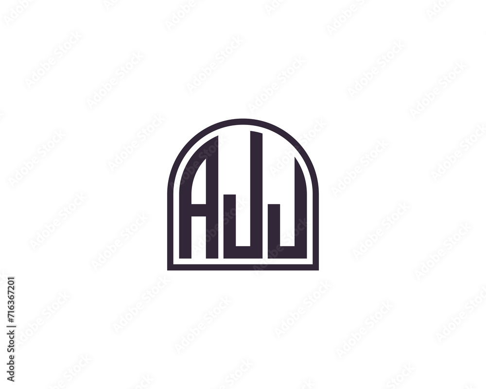 AJJ logo design vector template