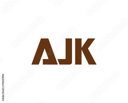 AJK logo design vector template