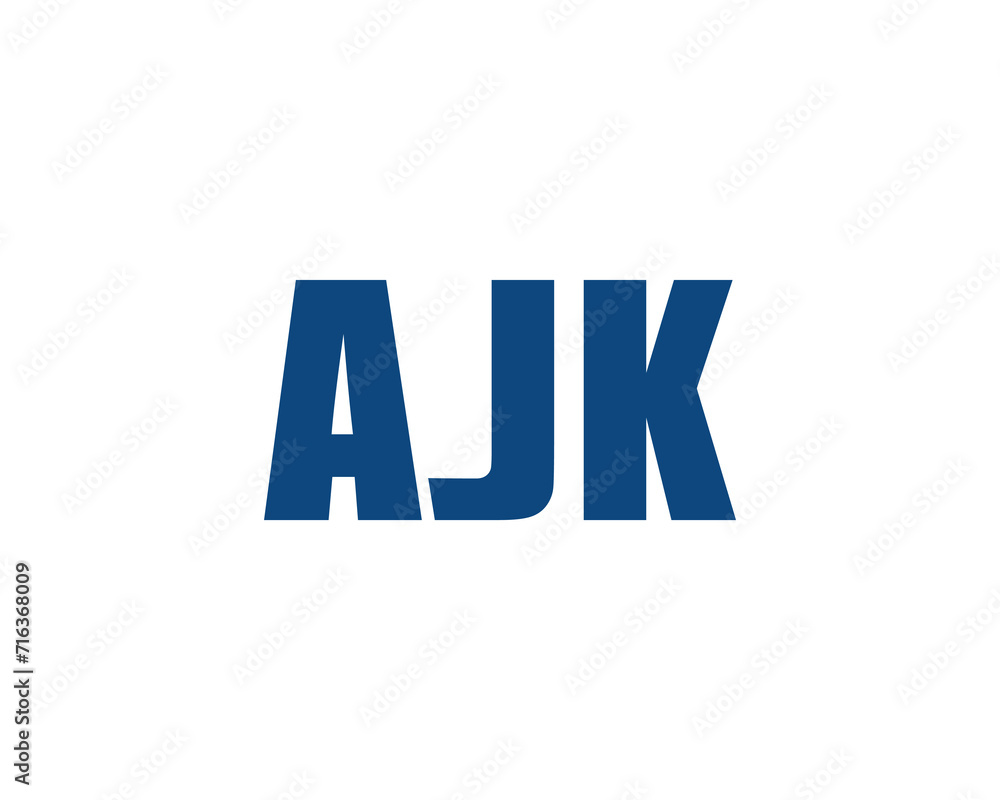 AJK logo design vector template AJK logo design vector template