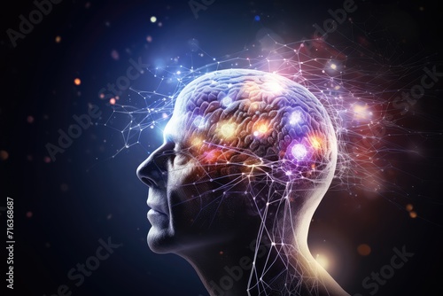 Neuron and neuronal connections colorful mindset. Learning dynamics synaptic cleft, fostering cognitive engagement. Continuous hippocampal neurogenesis brainwave modulation, cognitive assessment.