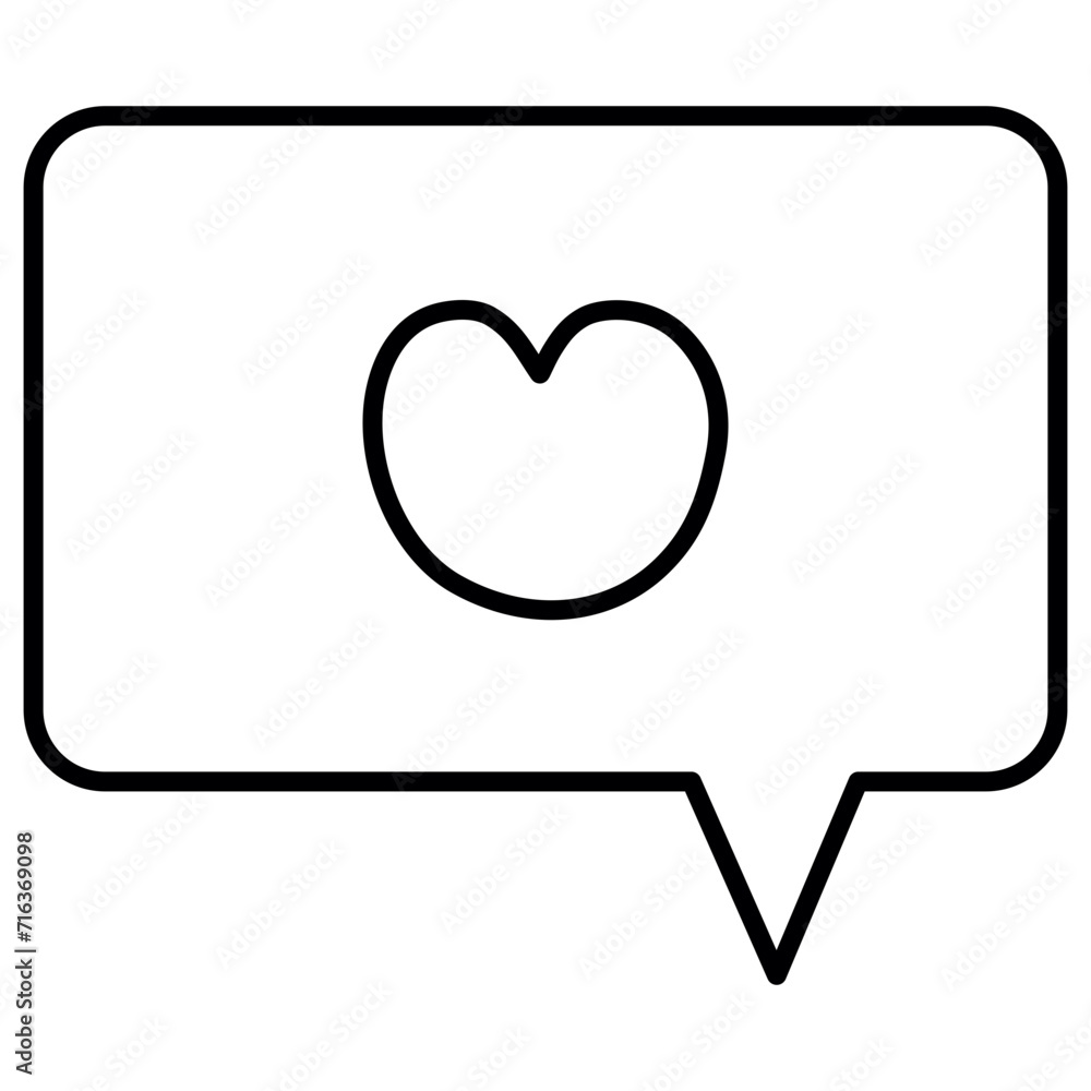 Message box with heart shape. Love icon. Outline. Valentine day. Vector and illustration. Message box with heart shape. Love icon. Outline. Valentine day. Vector and illustration.