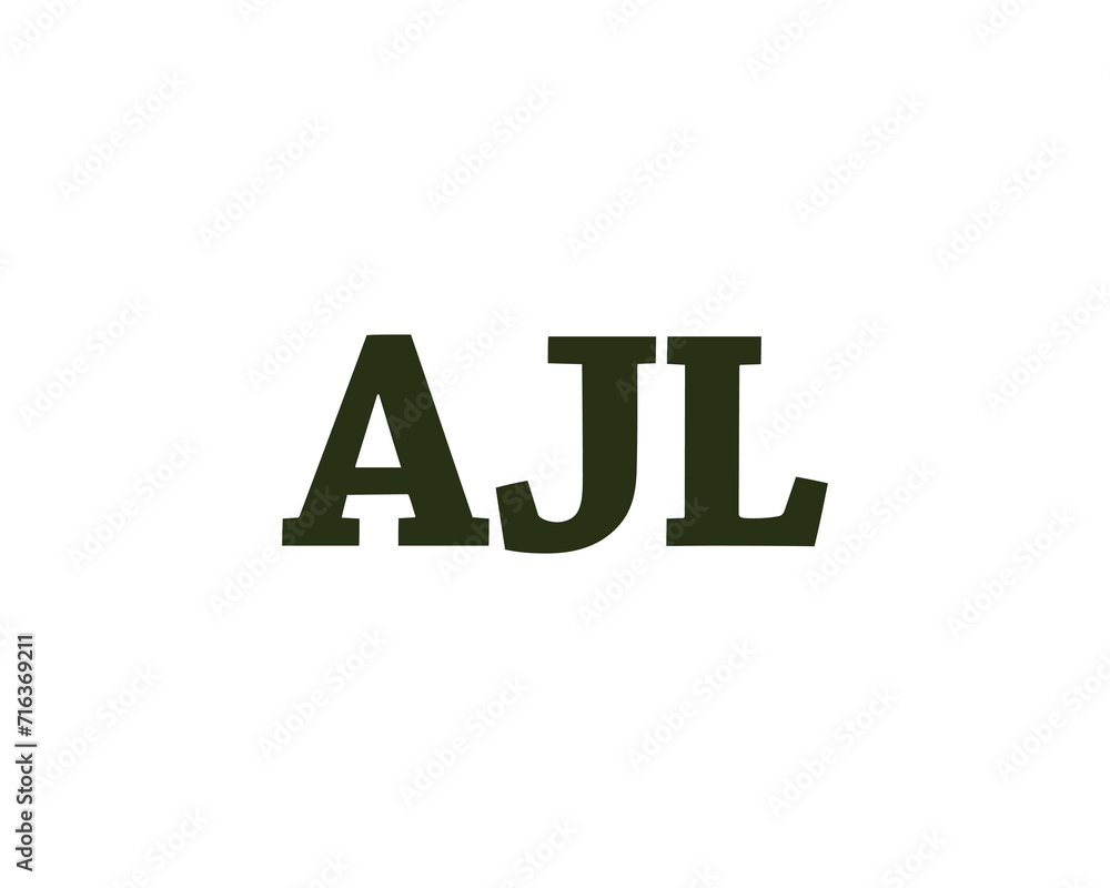 AJL Logo design vector template AJL Logo design vector template