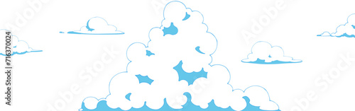 背景素材_青空と入道雲