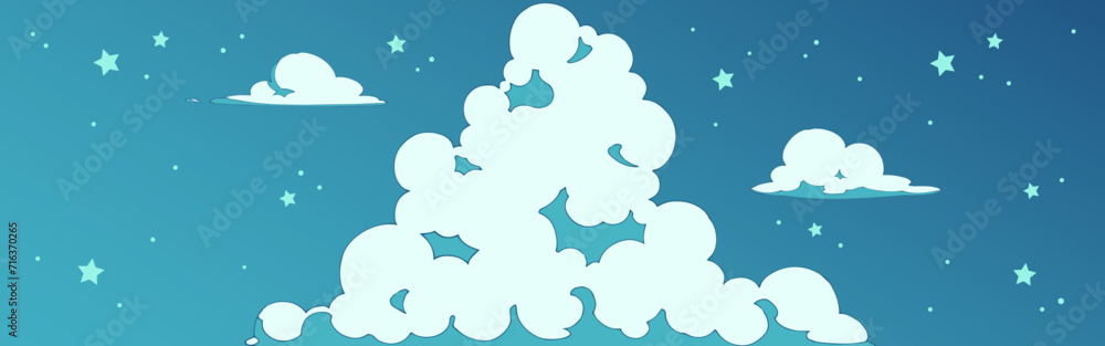 背景素材_夜空と雲 背景素材_夜空と雲