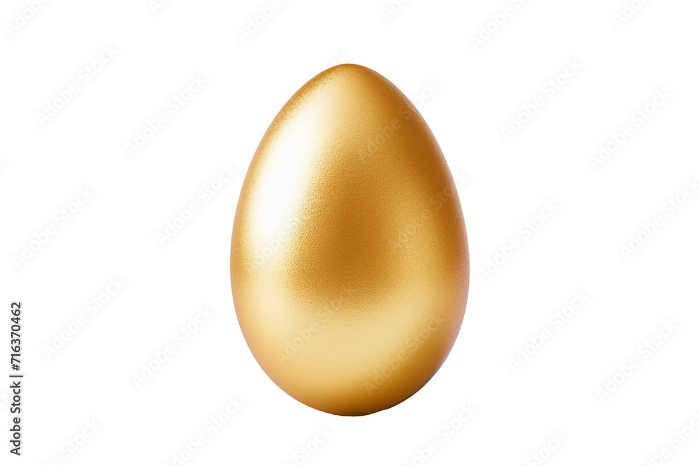 Golden easter egg on transparent background. Generative ai. Golden easter egg on transparent background. Generative ai.