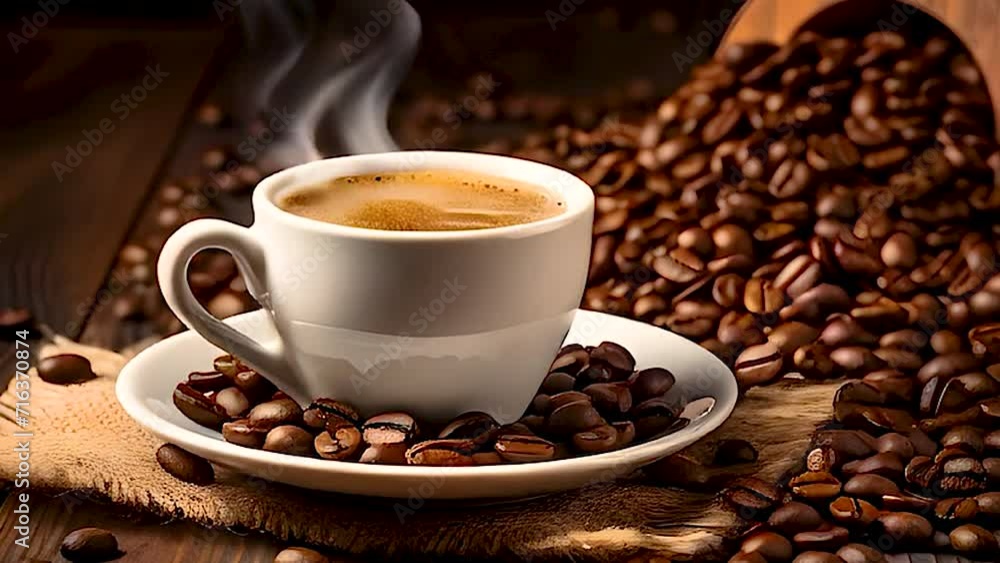 a cup of coffee beans against the background of a coffee plantation. Selective focus. nature. a cup of coffee beans against the background of a coffee plantation. Selective focus. nature.