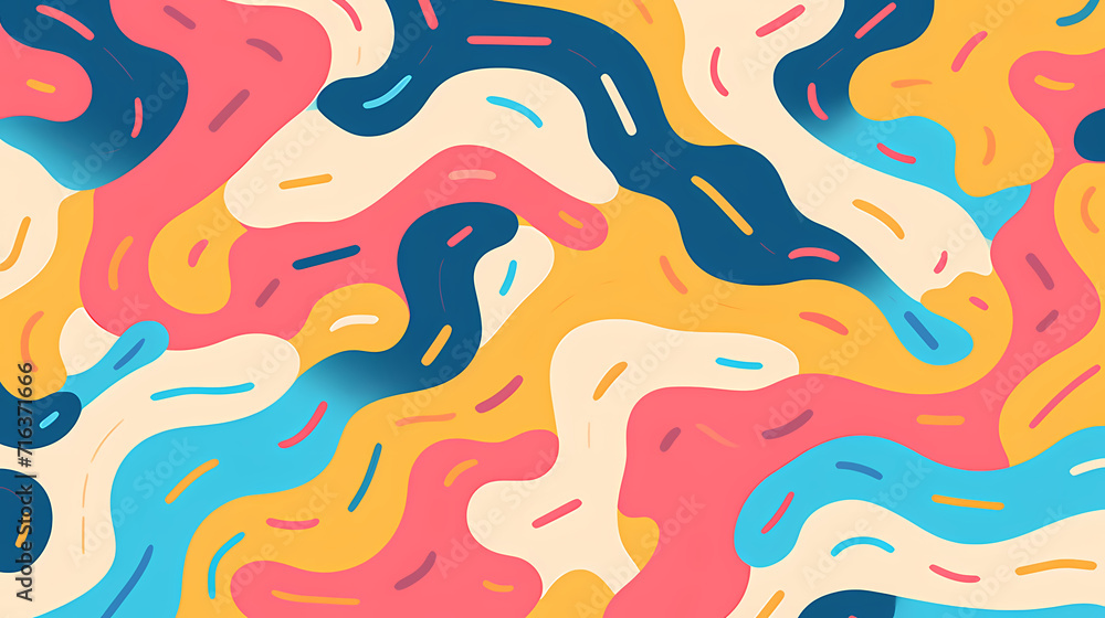 Funny doodle seamless pattern, artistic background Funny doodle seamless pattern, artistic background