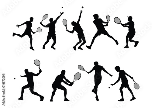 tennis player silhouette male