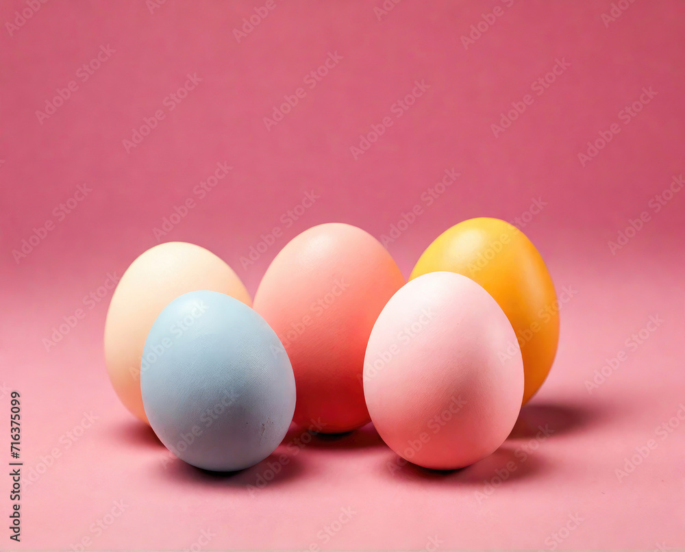Painted colorful easter eggs Painted colorful easter eggs