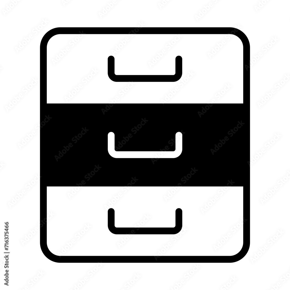 Storage solid glyph icon