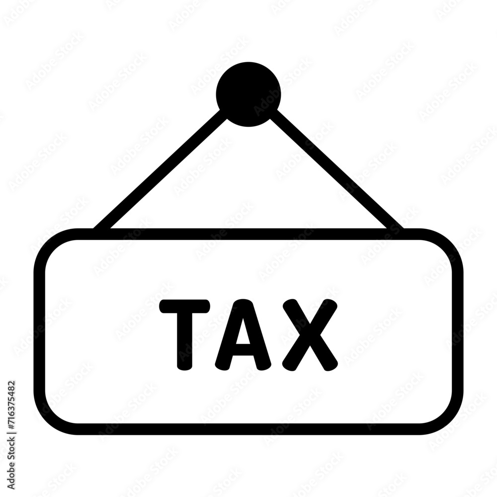 Tax Board solid glyph icon