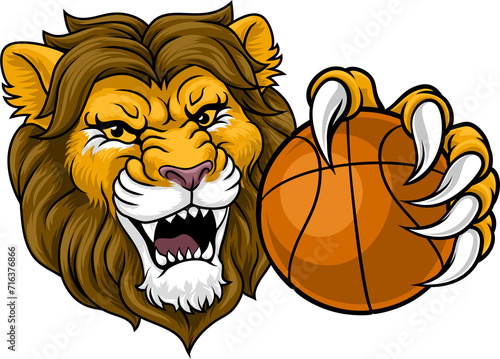 Lion Basketball Animal Spor...