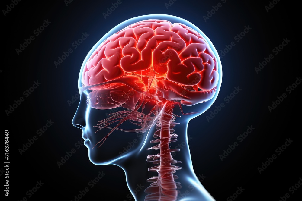 Red mind axon pain, a trigger for brain distress. A red dot signifies pain point, reflecting broken cell. Primary Headache, Migraine, Cephalalgia, interconnectedness of brain, Head pain perception Red mind axon pain, a trigger for brain distress. A red dot signifies pain point, reflecting broken cell. Primary Headache, Migraine, Cephalalgia, interconnectedness of brain, Head pain perception