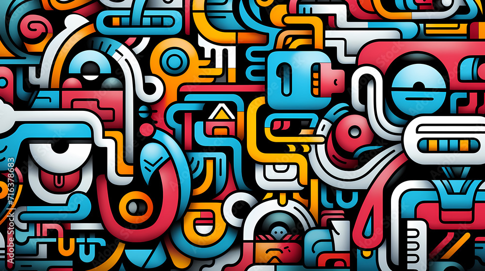 Abstract seamless doodle background, artistic background Abstract seamless doodle background, artistic background