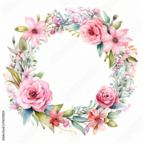 Luxuriant floral wreath