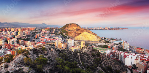 Alicante in Spain at sunset