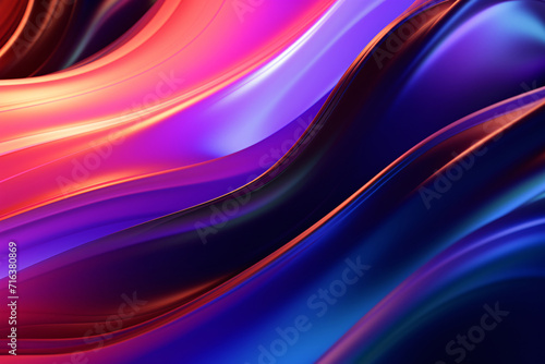 Abstract 3D Vibrant Colors Liquid Wave Background