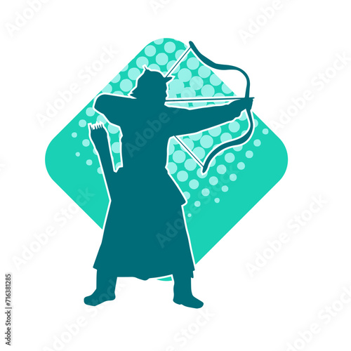 Silhouette of a deer wild forest animal with antlers.