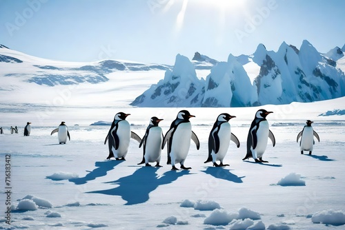 penguins on ice © MuhammadQaiser