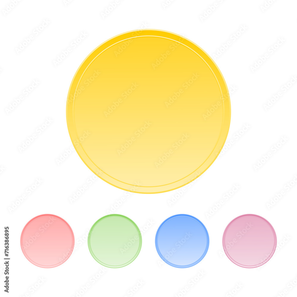 Button set icon isolated on transparent background Button set icon isolated on transparent background