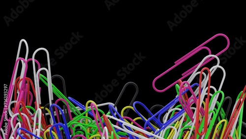 Paper Clip Color Animation Curtain Transition Transparent Background Alpha Channel