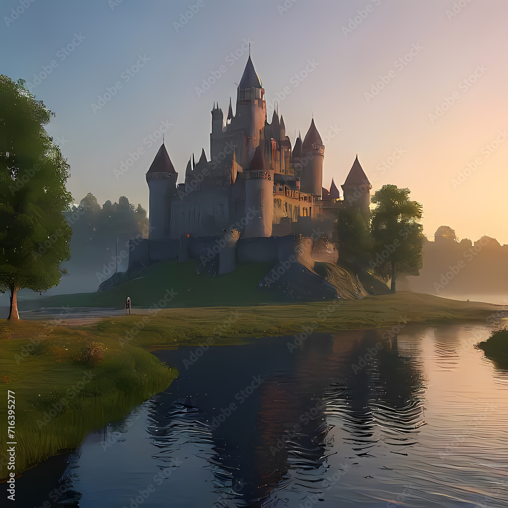Obraz premium Castle in all Seasons