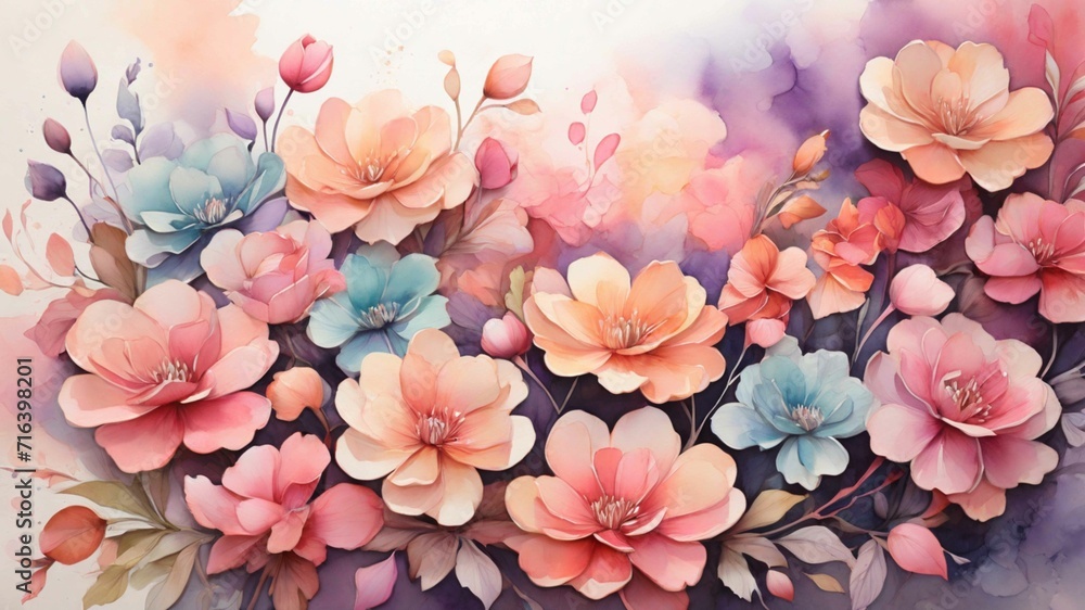 pink flowers pastel colours pink flowers pastel colours