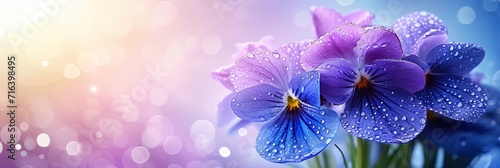 Bouquet Beautiful Spring Violet Flowers, Banner Image For Website, Background, Desktop Wallpaper © Pic Hub