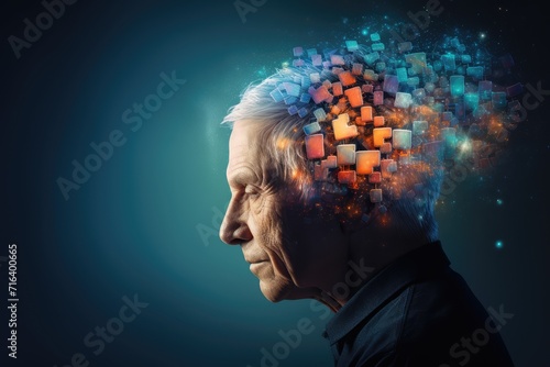 Fotografija Creative colorful Brain Puzzle cerebral journey - vibrant jigsaw of cognition