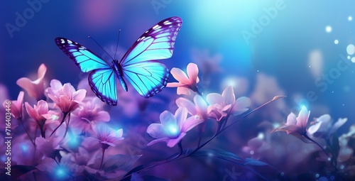 butterfly on a flower, wallpaper, background © Andrii