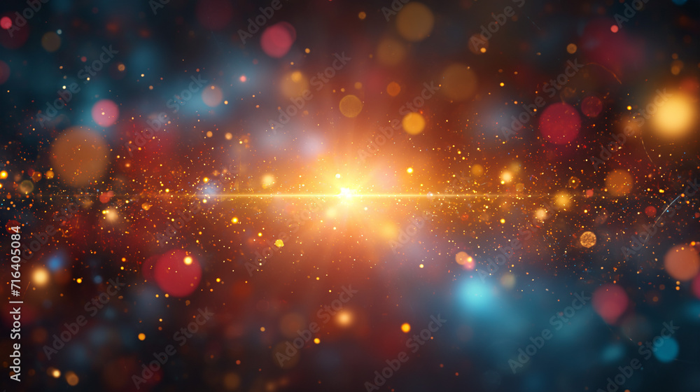Glow of the universe and galaxies abstract background banner wallpaper. 