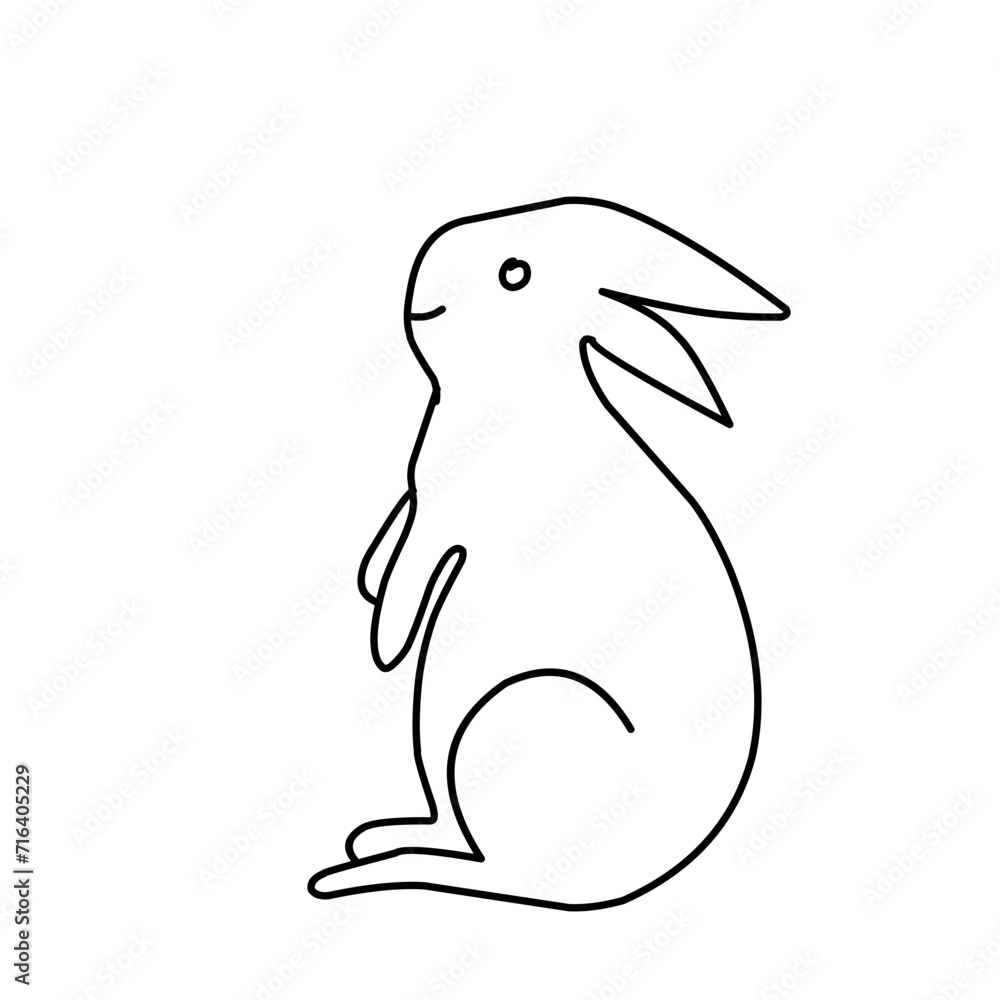 Fototapeta premium Bunny Doodle