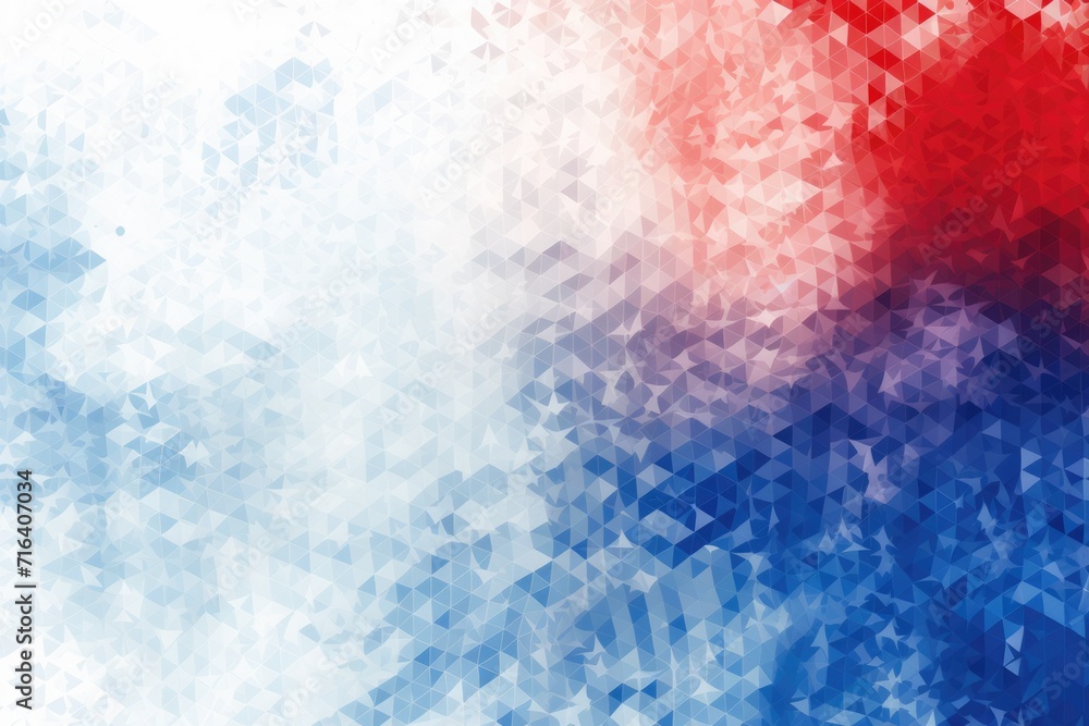 Obraz premium Blue Patriotic Background with AI-generated Red, White, and Blue Abstract Pattern - Celebrate US