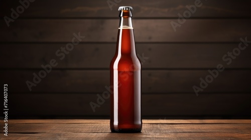 Blank Beer Bottle Mock-Up for Portfolio and Presentation - Craft Brown Bottle 