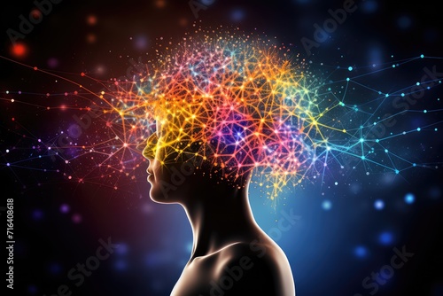 Brain neuron, creativity colorful canvas of cognition. Axon attraction navigate neural imaginarium, fostering originality. Amidst higher order thinking, cultural nuances neuroscience, PET metabotropic