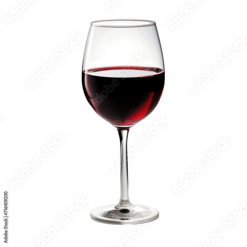 Glass of Malbec wine, isolated on transparency background PNG