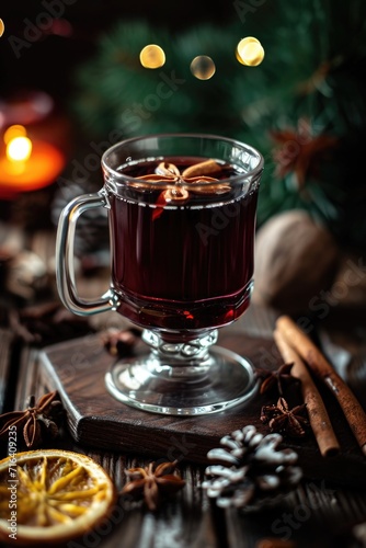 A refreshing glass of mulled tea infused with the warm flavors of cinnamon and anise. Perfect for cozy evenings and winter gatherings